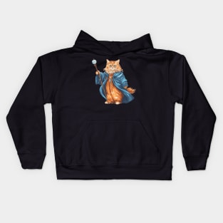 The Magical Tabby Cat Wizard Kids Hoodie